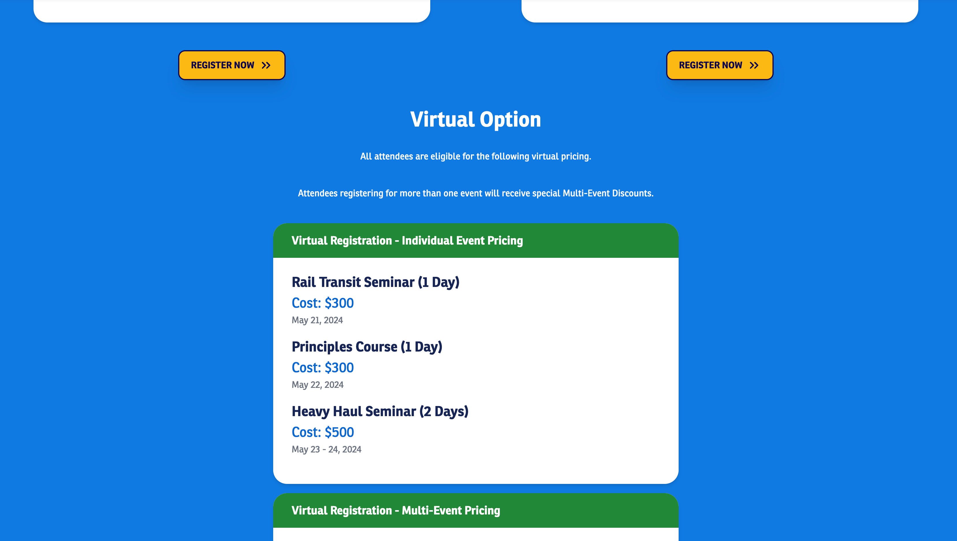 Virtual Event Pricing